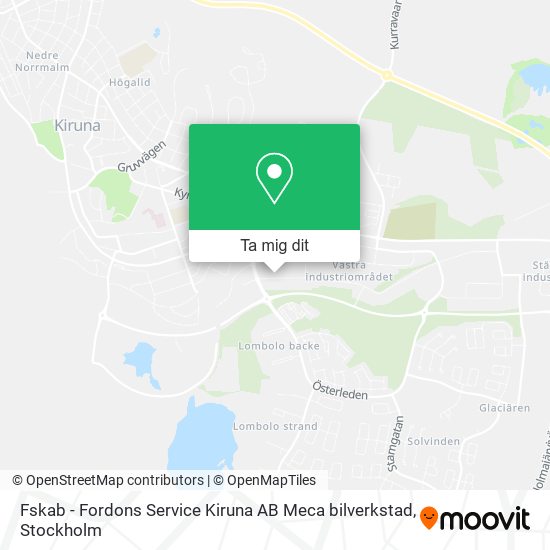 Fskab - Fordons Service Kiruna AB Meca bilverkstad karta