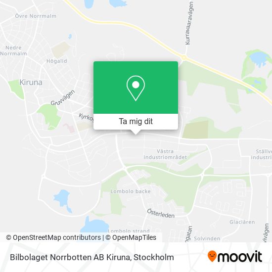 Bilbolaget Norrbotten AB Kiruna karta