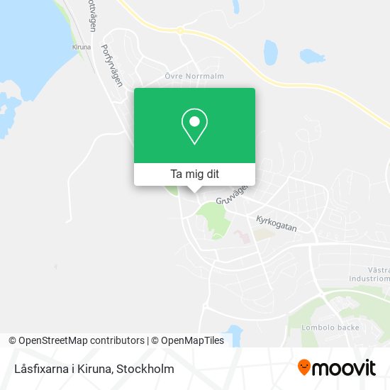 Låsfixarna i Kiruna karta