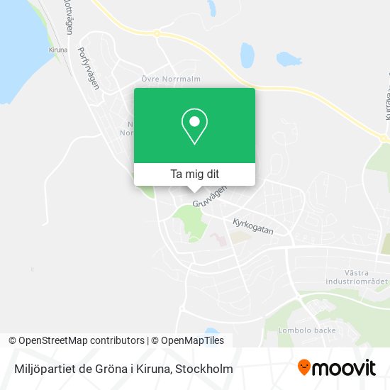 Miljöpartiet de Gröna i Kiruna karta