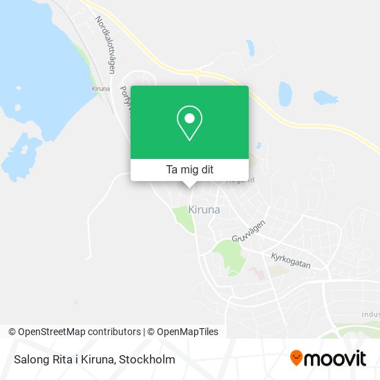 Salong Rita i Kiruna karta