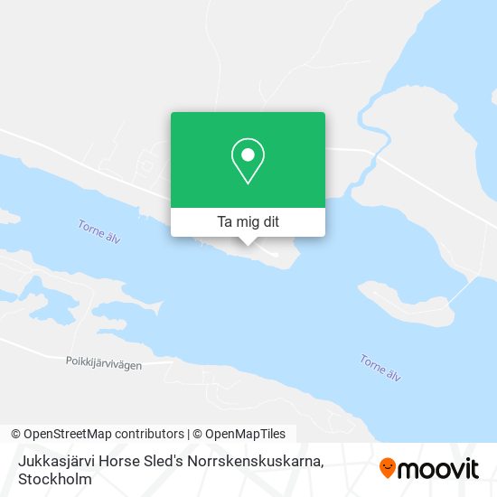 Jukkasjärvi Horse Sled's Norrskenskuskarna karta