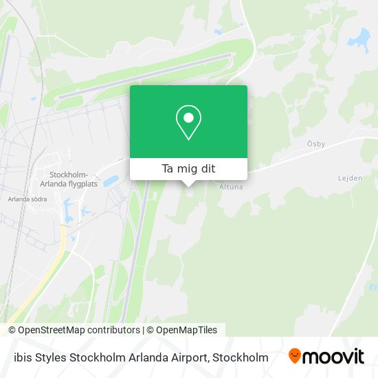 ibis Styles Stockholm Arlanda Airport karta