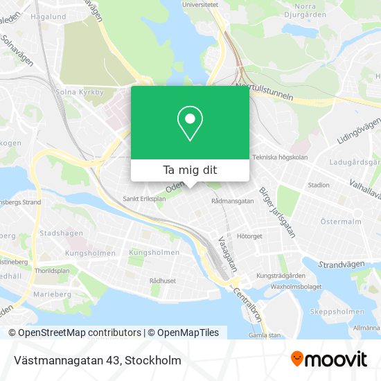 Västmannagatan 43 karta