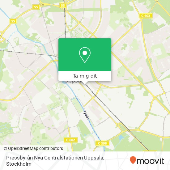 Pressbyrån Nya Centralstationen Uppsala karta
