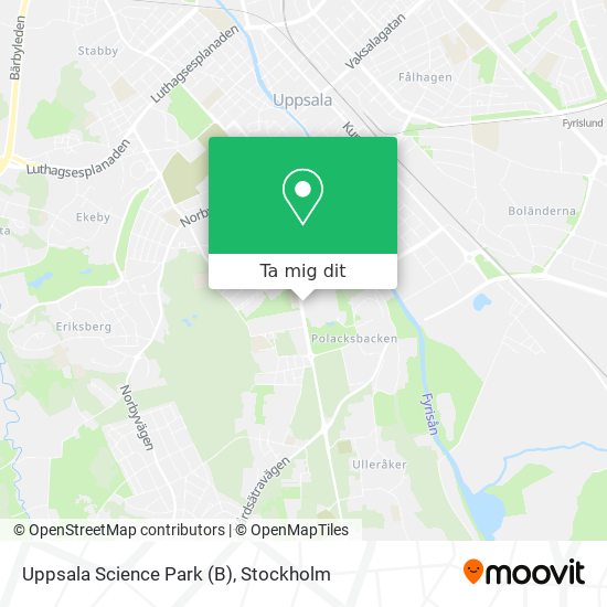 Uppsala Science Park (B) karta
