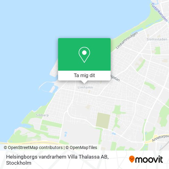 Helsingborgs vandrarhem Villa Thalassa AB karta