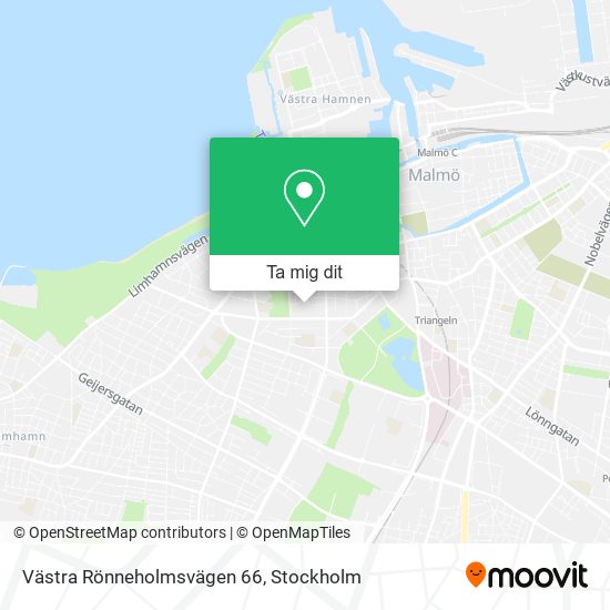 Västra Rönneholmsvägen 66 karta