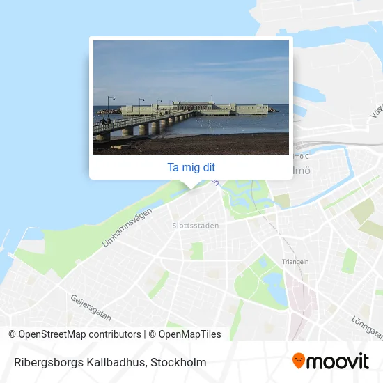 Ribergsborgs Kallbadhus karta