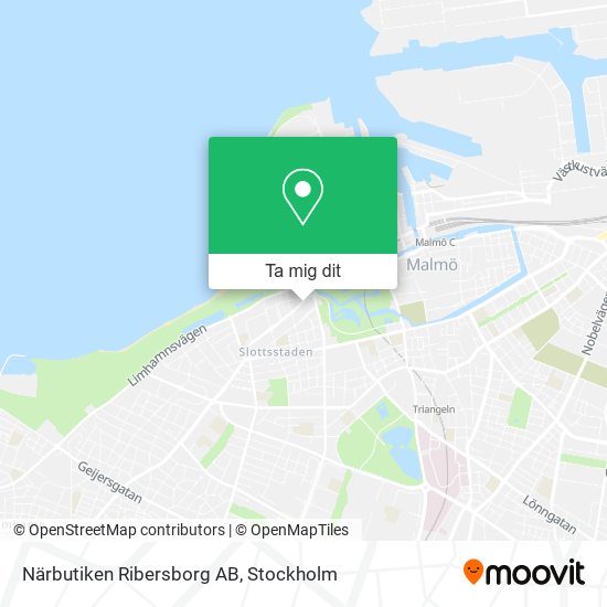 Närbutiken Ribersborg AB karta