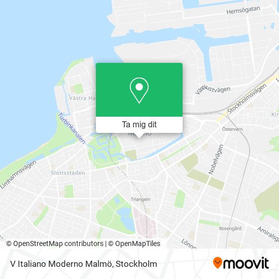 V Italiano Moderno Malmö karta