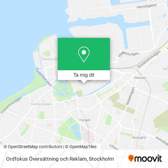 Ordfokus Översättning och Reklam karta