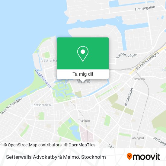 Setterwalls Advokatbyrå Malmö karta