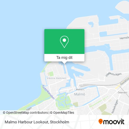 Malmo Harbour Lookout karta