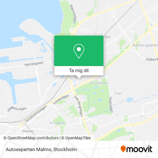 Autoexperten Malmo karta