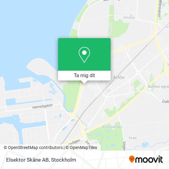 Elsektor Skåne AB karta