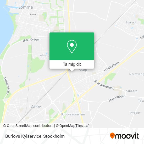 Burlövs Kylservice karta