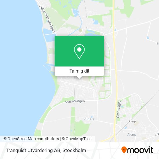 Tranquist Utvärdering AB karta