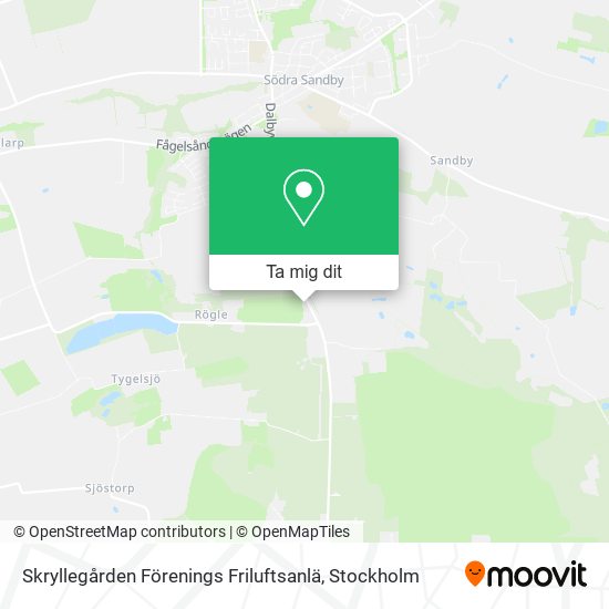 Skryllegården Förenings Friluftsanlä karta