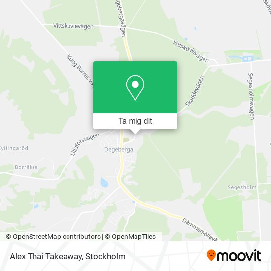 Alex Thai Takeaway karta