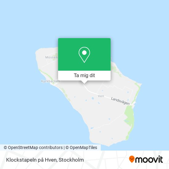 Klockstapeln på Hven karta