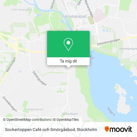 Sockertoppen Café och Smörgåsbod karta