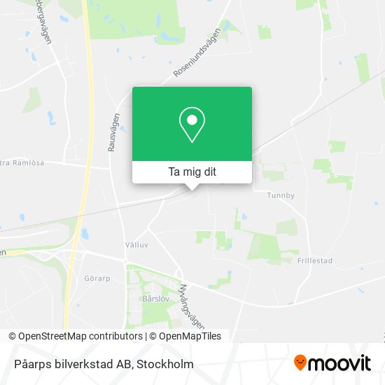 Påarps bilverkstad AB karta