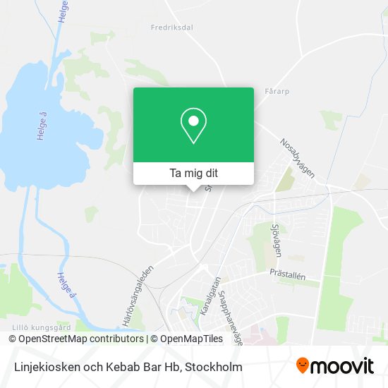 Linjekiosken och Kebab Bar Hb karta