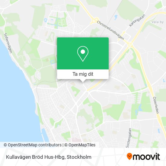 Kullavägen Bröd Hus-Hbg karta