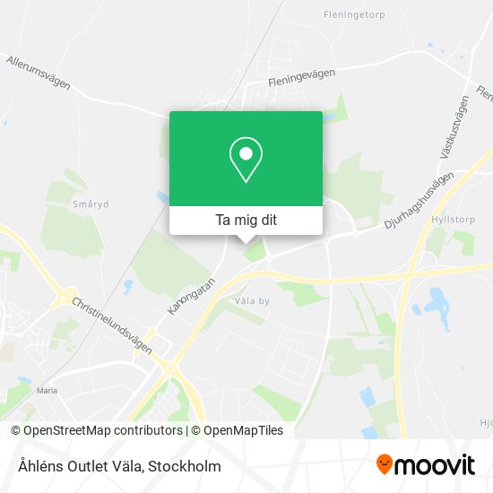 Åhléns Outlet Väla karta