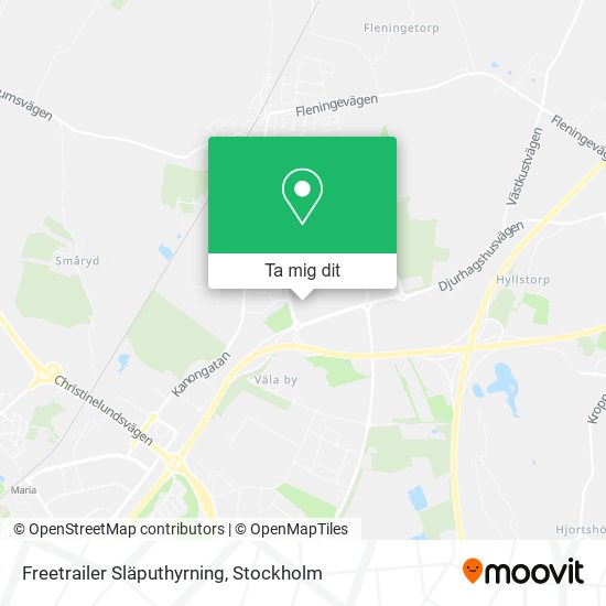 Freetrailer Släputhyrning karta