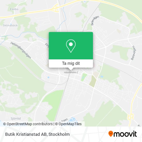 Butik Kristianstad AB karta