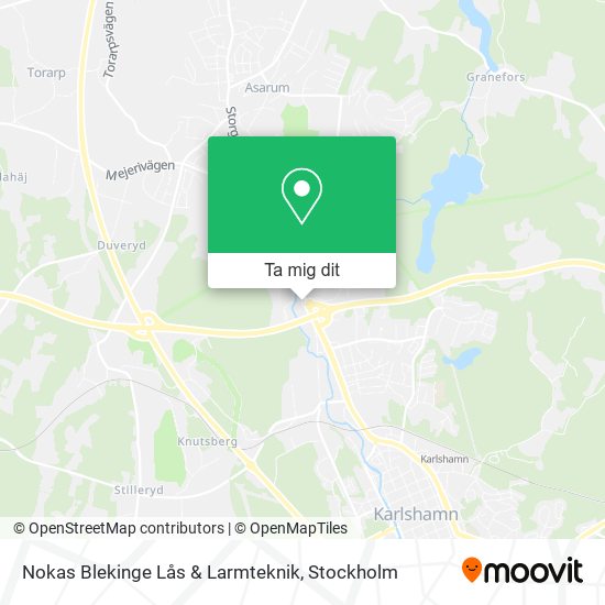 Nokas Blekinge Lås & Larmteknik karta