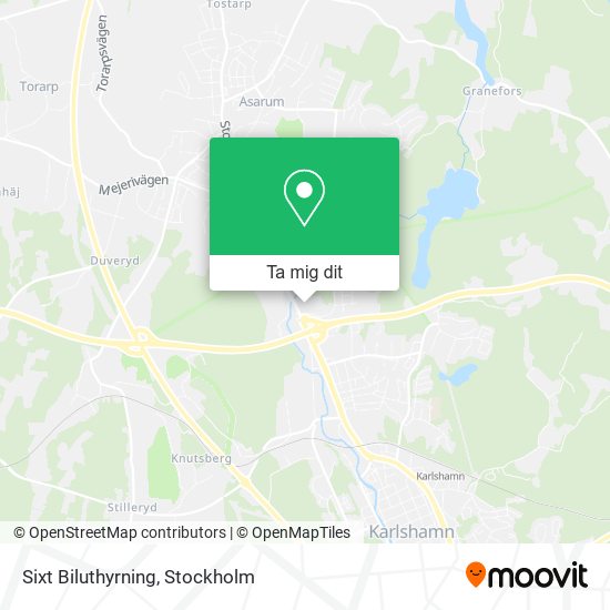 Sixt Biluthyrning karta