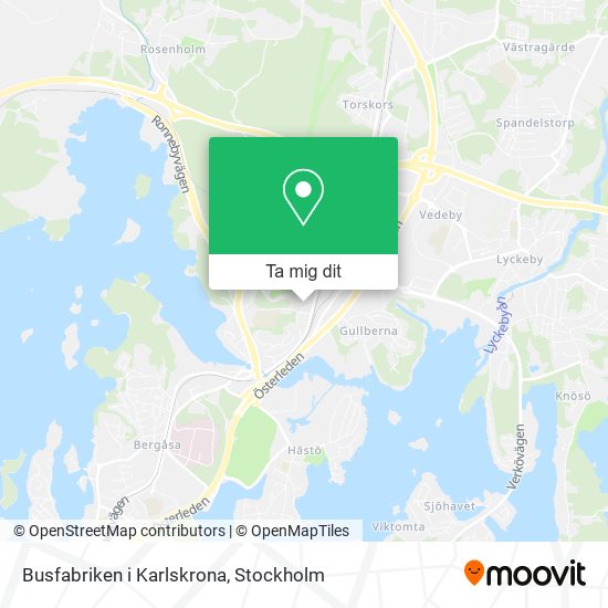Busfabriken i Karlskrona karta