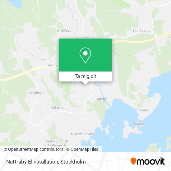 Nättraby Elinstallation karta
