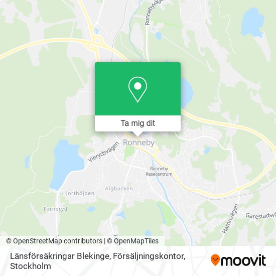 Länsförsäkringar Blekinge, Försäljningskontor karta