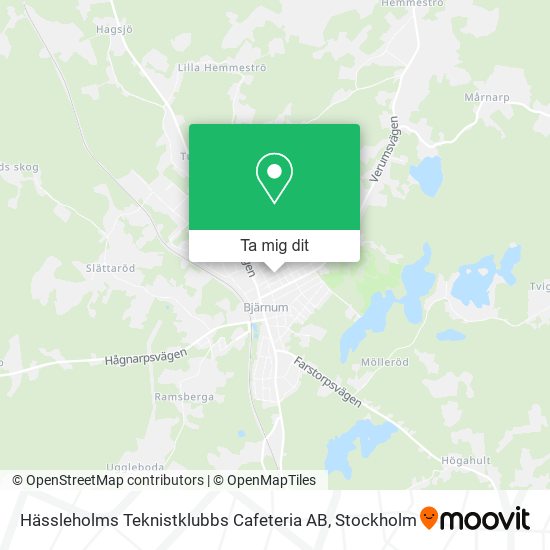 Hässleholms Teknistklubbs Cafeteria AB karta