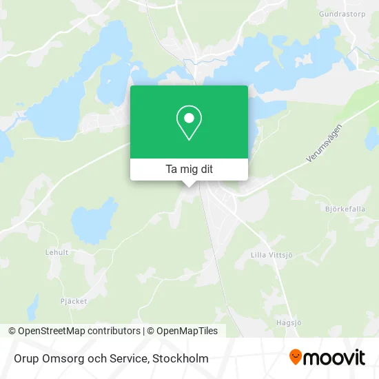 Orup Omsorg och Service karta