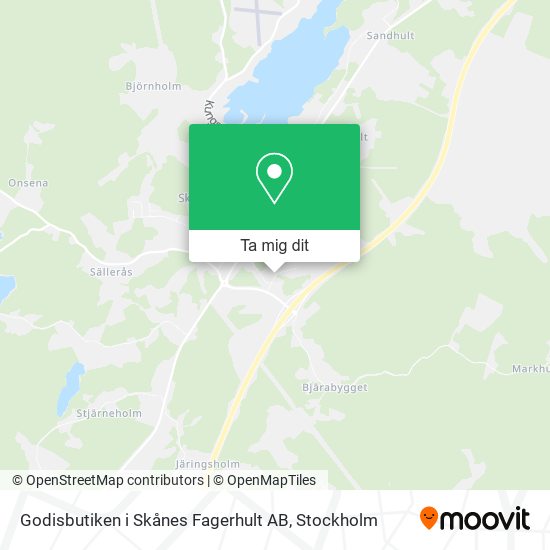 Godisbutiken i Skånes Fagerhult AB karta