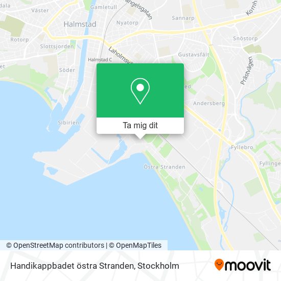 Handikappbadet östra Stranden karta