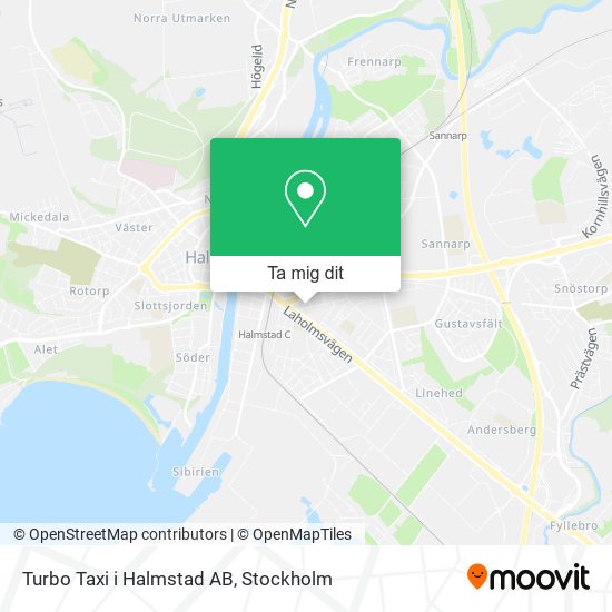 Turbo Taxi i Halmstad AB karta