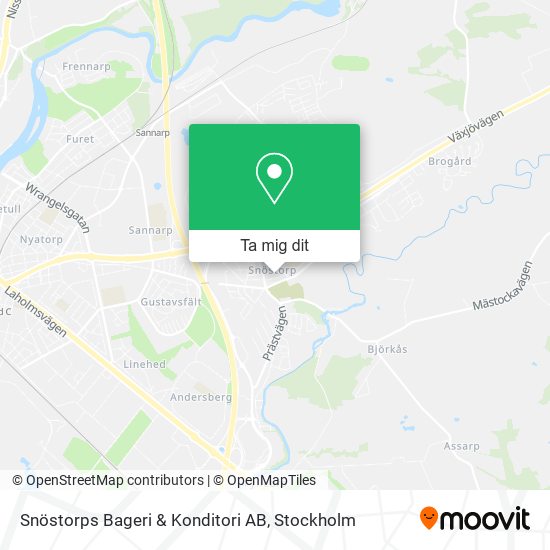 Snöstorps Bageri & Konditori AB karta