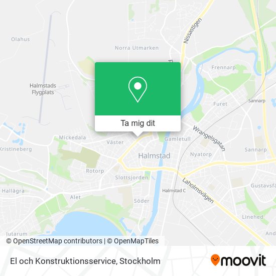 El och Konstruktionsservice karta