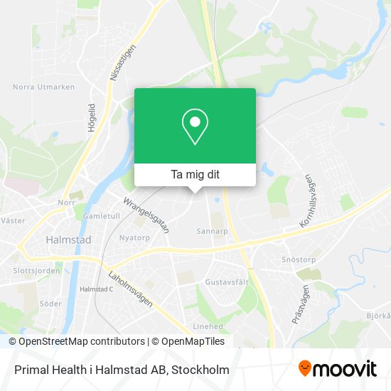 Primal Health i Halmstad AB karta