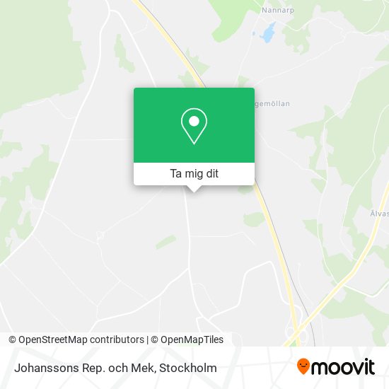 Johanssons Rep. och Mek karta