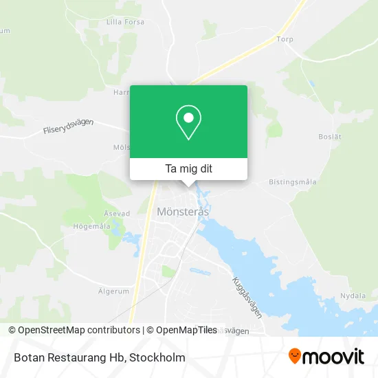 Botan Restaurang Hb karta