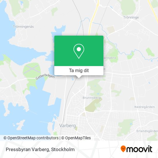 Pressbyran Varberg karta