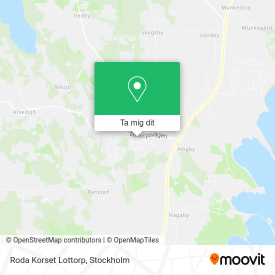 Roda Korset Lottorp karta