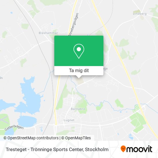 Tresteget - Trönninge Sports Center karta
